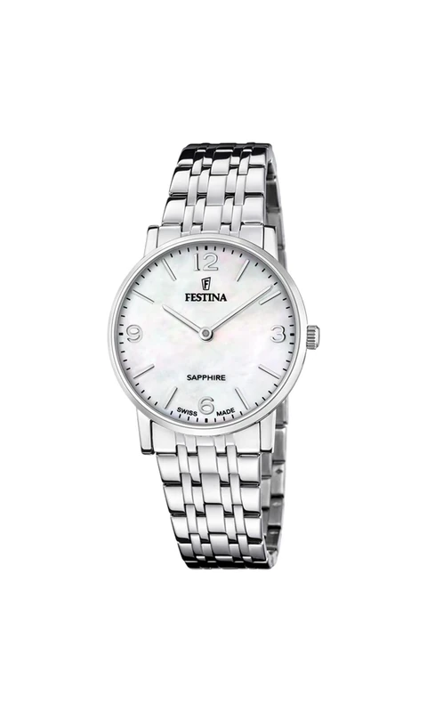 Festina Swiss Made Ladies Steel Watch with Steel Bracelet F20047/2