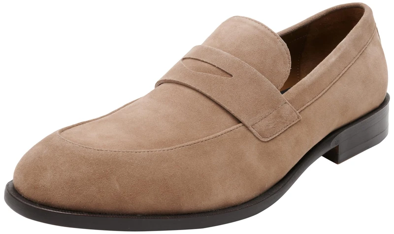 BOSS Men's Limber_Loaf_sd Loafer, Medium Beige, 10 UK