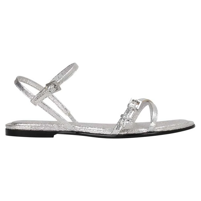 HUGO Women's Tayna_Sandal_CKR, Silver, 8 UK