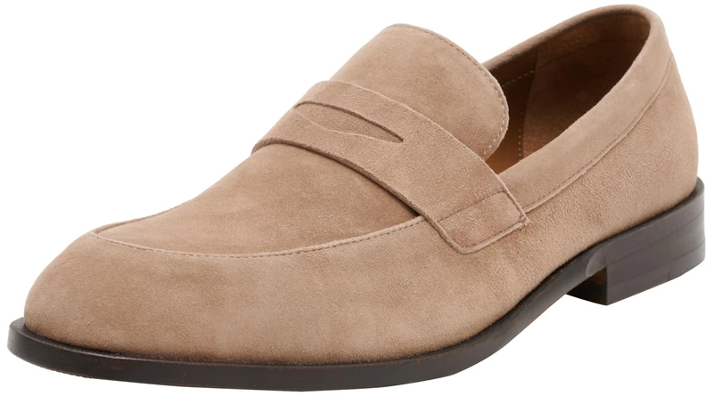 BOSS Men's Limber_Loaf_sd Loafer, Medium Beige, 8 UK