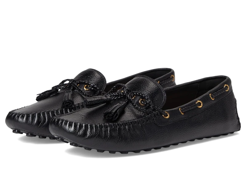 Cole Haan GISSELLA Driver Flat:Black Leather - Image 1
