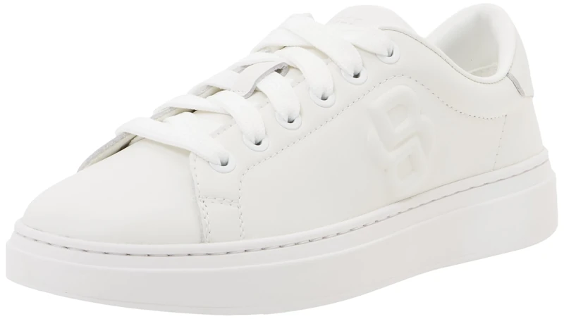 BOSS Women's Kieran_Tenn_hfltBB Sneaker, White, 2 UK