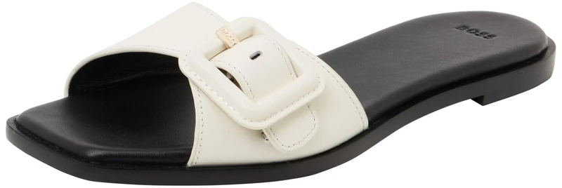BOSS Women's Charlize_Slid10_VCBK Slide, Open White, 7 UK
