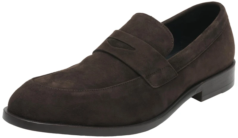 BOSS Men's Limber_Loaf_sd Loafer, Dark Brown, 12 UK