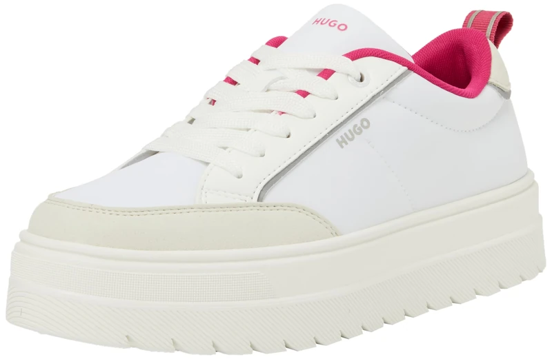 HUGO Lyssa_Tenn_nysdpu, Women Sneaker, Open White,