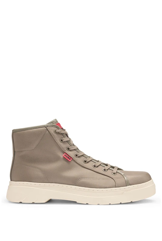 HUGO Mens Urian Hito EVA-Outsole high-top Boots with Textured Uppers Size 5