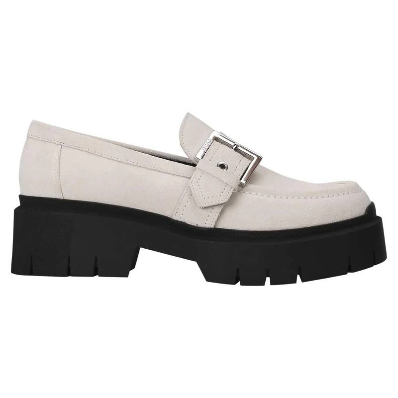 HUGO Women's Kris_Loafer_BKSD Moccasin_Woman, Natural, 7 UK