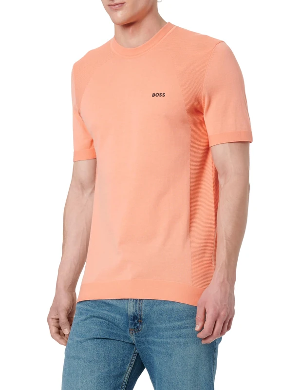 BOSS Men's Momentum_Lite_T24 10262280 01 Knitted_Sweater, Open Red649,