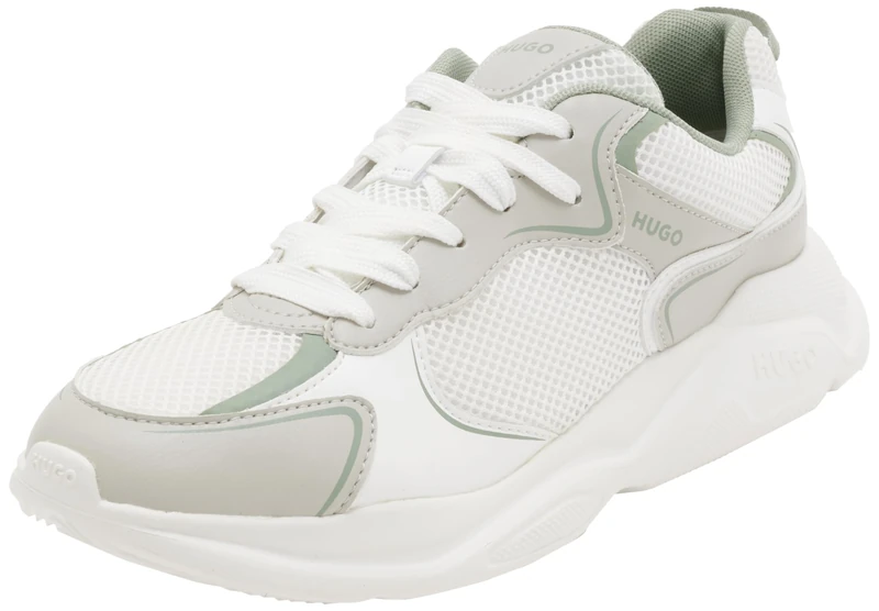 HUGO Women's Leon_Runn_mepu Sneaker, Open White, 9 UK