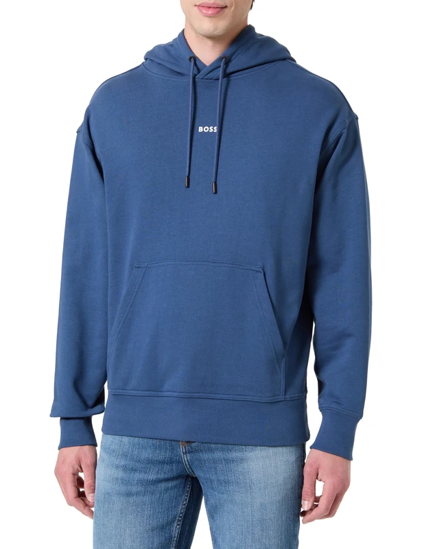 BOSS Men's WeSmallhood 10244192 01 Sweatshirt, Open Blue466,