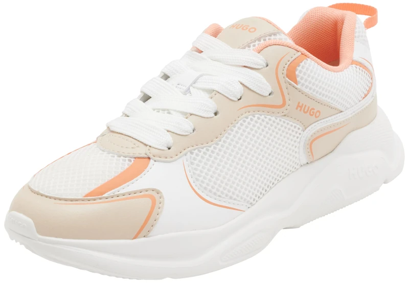 HUGO Leon_Runn_mepu, Women Sneaker, Open White,