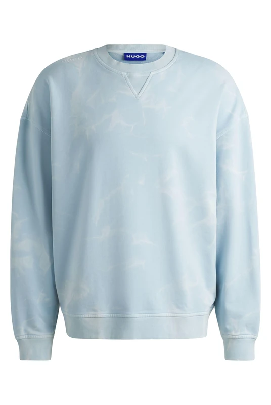 HUGO Mens Nustroyos Cotton-terry sweatshirt with tie-dye effect