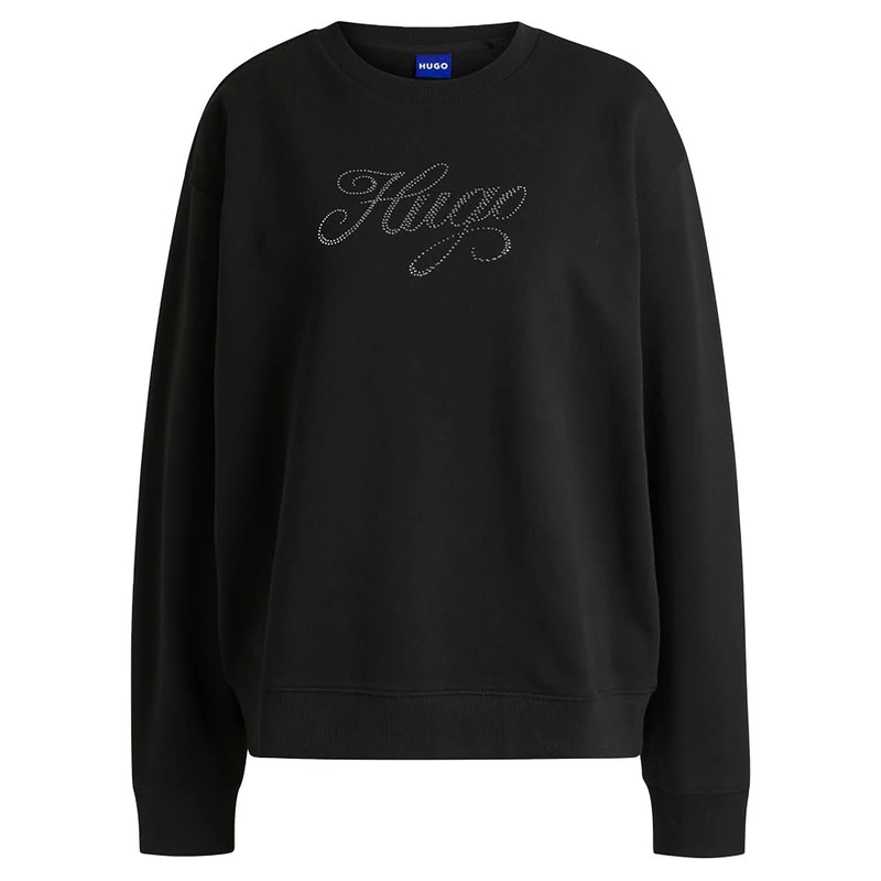 HUGO Women's Oversized Crew_B_2 10266045 01 Sweatshirt, Black001,