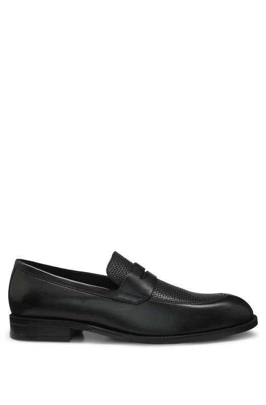BOSS Men's Tayil_Loaf_ltmxwv Loafer, Black, 8 UK