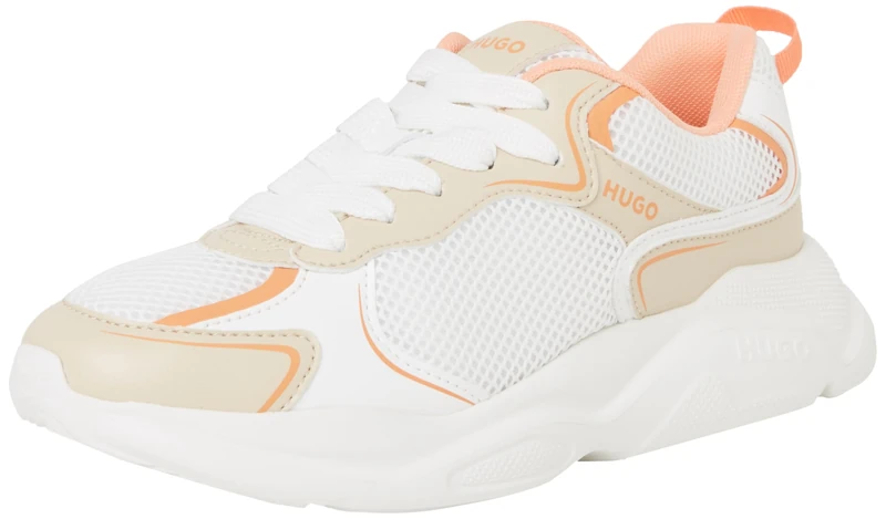 HUGO Leon_Runn_mepu, Women Sneaker, Open White,