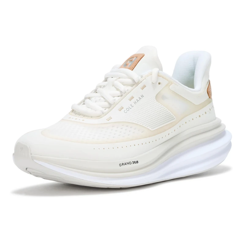 Cole Haan Women's Originalgrand Quadstar Running Sneakers, Ivory/Natural Vachetta/Optic White, 4.5 UK