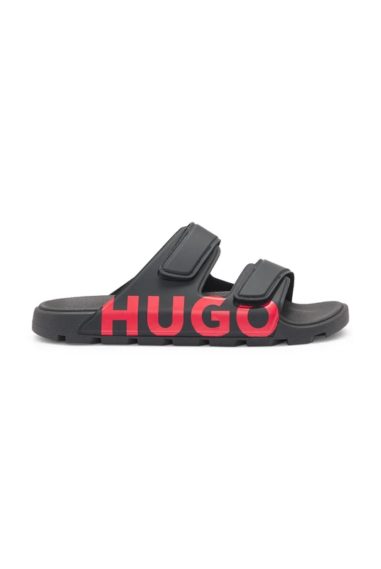 HUGO Mens Evander Sand Logo sandals with double touch-closure straps Size 7
