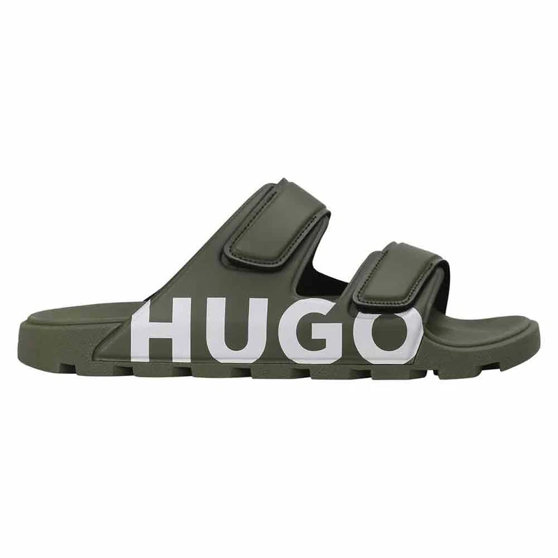 HUGO Men's Evander_Sand_lg Slip_On, Dark Green, 7 UK