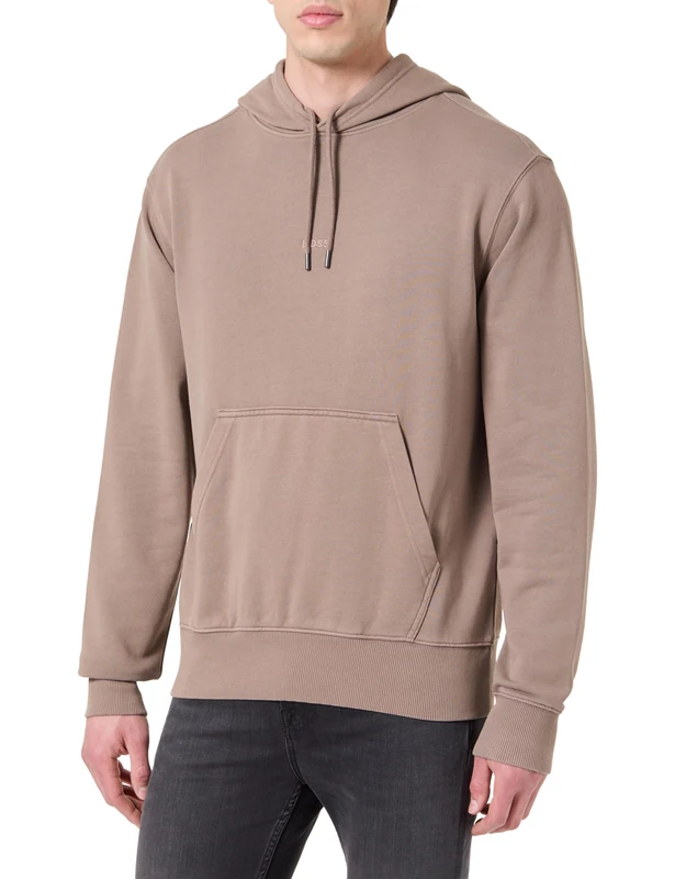 BOSS Men's We_Dye_Hood 10262459 01 Sweatshirt, Open Beige294,