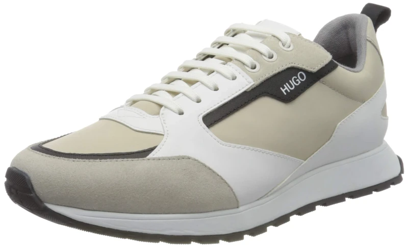 HUGO Men's Icelin_Runn_Mono Running, White, 11 UK
