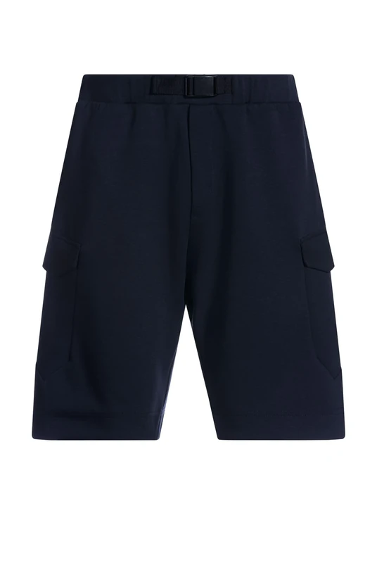 BOSS Mens Hariq Short Glamping Super-Stretch Shorts with Hopsack Panelling