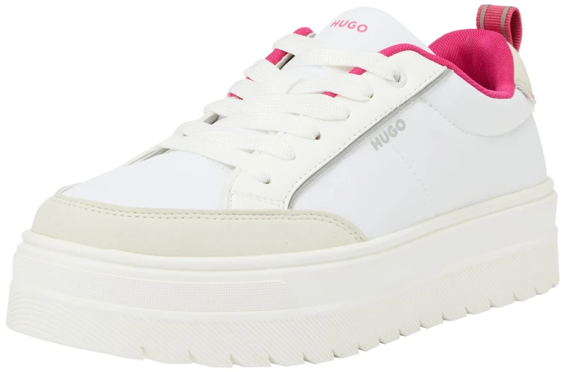 HUGO Lyssa_Tenn_nysdpu, Women Sneaker, Open White,
