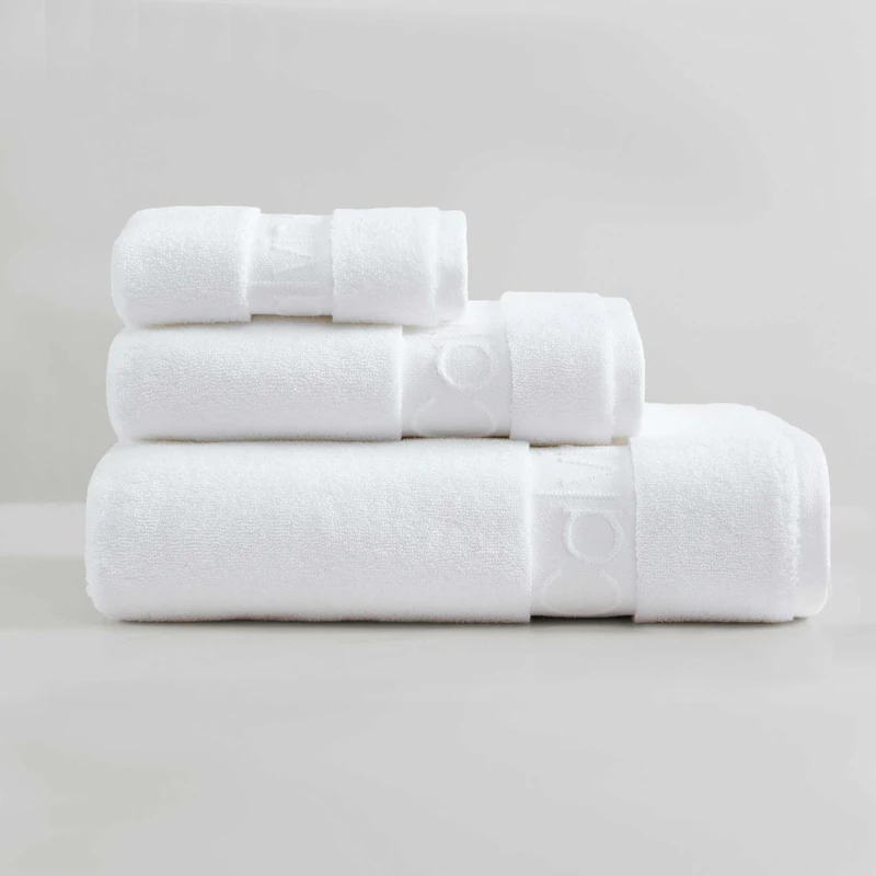 Calvin Klein - Towel Set, Super Soft Premium Cotton Towels with Zero Twist Construction, Modern Bathroom Decor, Oeko-Tex Certified (Iconic Solid White, 3-Piece)
