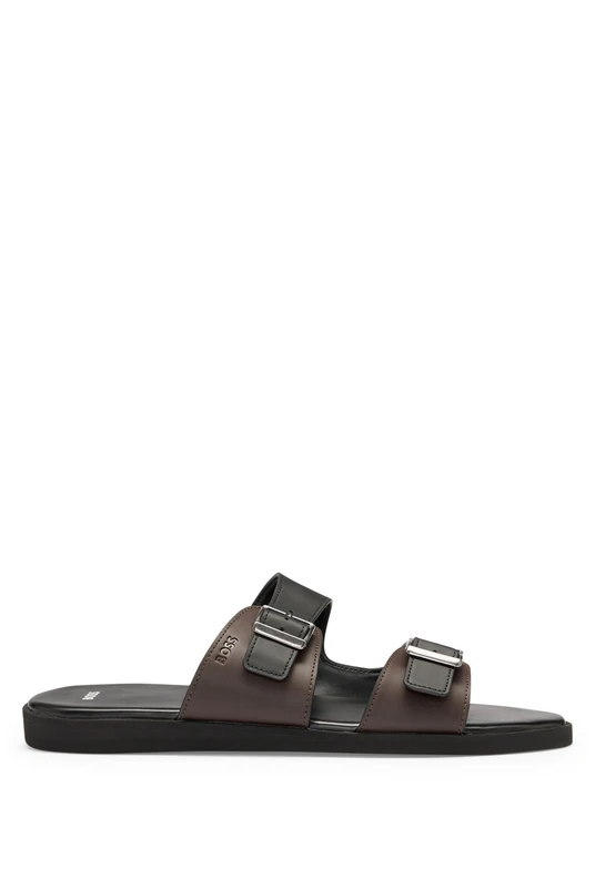 BOSS Men's Darrel_Sand_bkpu Slide, Black, 12 UK