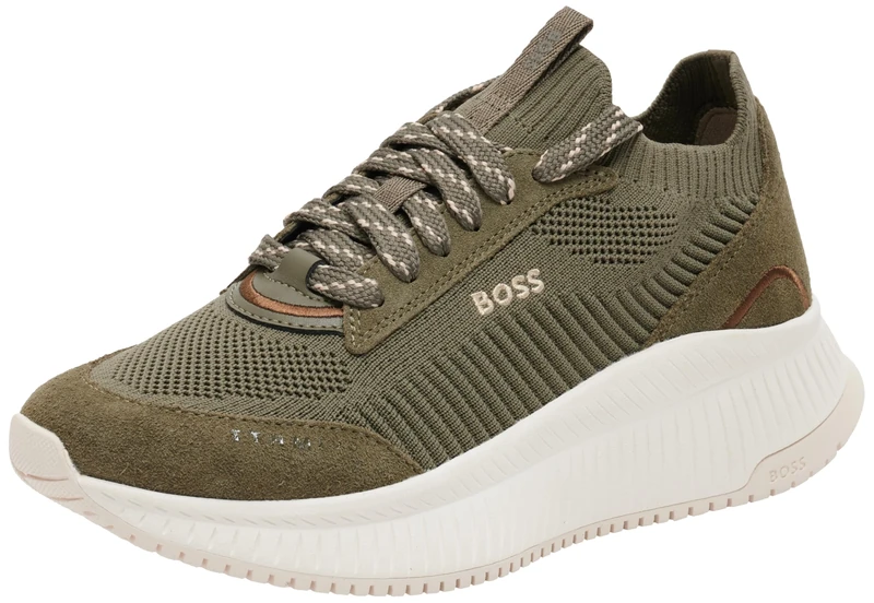 BOSS TTNMEVO_Slon_lowkn, Women Sneaker, Dark Green,