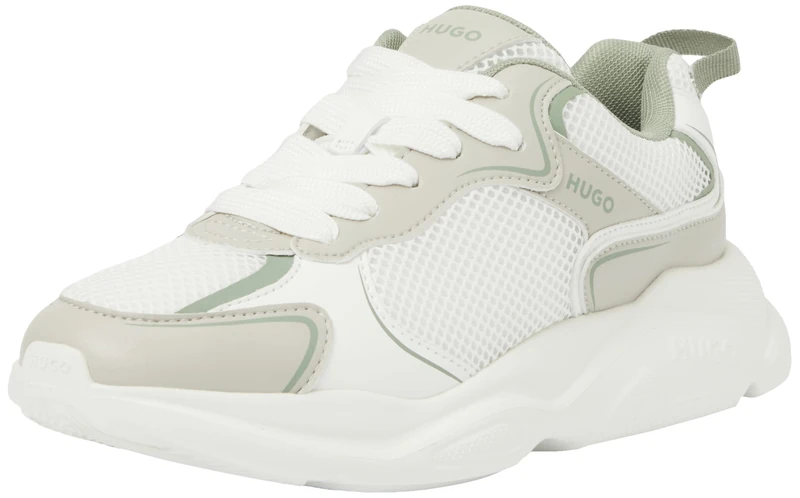 HUGO Leon_Runn_mepu, Women Sneaker, Open White,