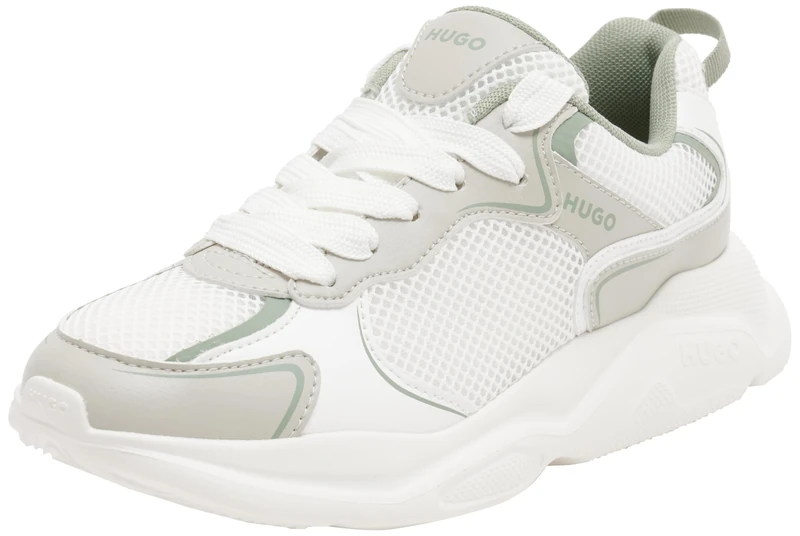 HUGO Leon_Runn_mepu, Women Sneaker, Open White,