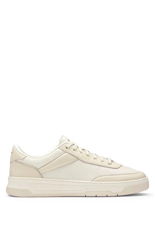 BOSS Mens Baltimore Tenn Basketball-Style Trainers in Two-Tone Leather Size 5