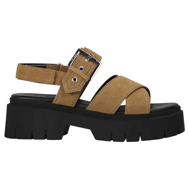 HUGO Women's Kris_Sandal_BKSD, Open Beige, 5 UK