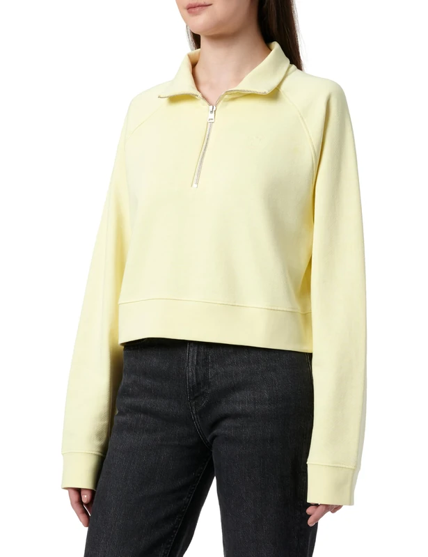HUGO Women's Dileria_B 10270025 01 Sweatshirt, Light/Pastel Yellow742, XS