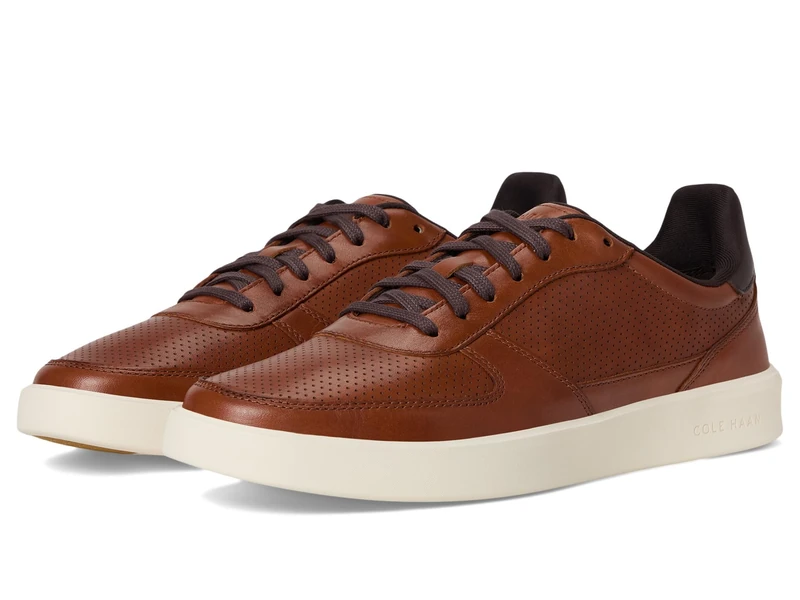 Cole Haan Men's Grand Crosscourt Daily Court Sneaker, British Tan/Dark Chocolate, 7-M UK