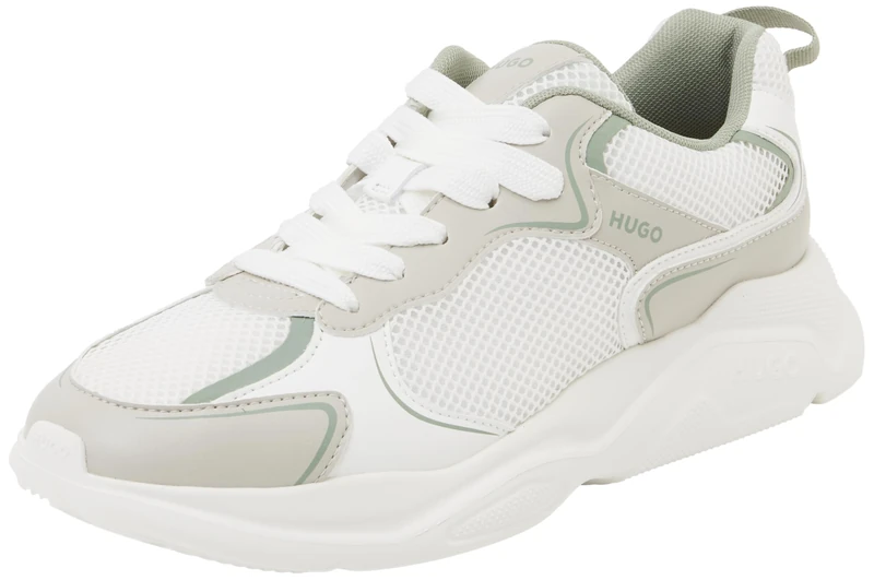 HUGO Leon_Runn_mepu, Women Sneaker, Open White, - Image 1
