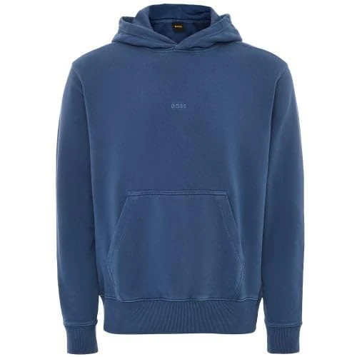 BOSS Men's We_Dye_Hood 10262459 01 Sweatshirt, Open Blue466,