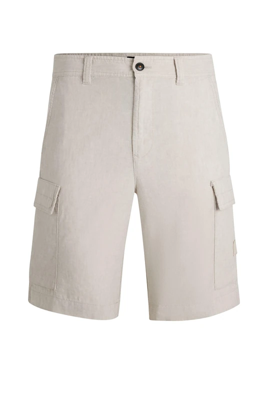 BOSS Men's Sisla-9-Cargo-Shorts 10270448 Shorts_Flat, Light Beige271,