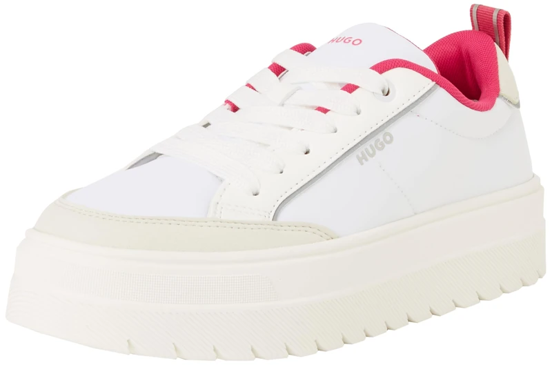 HUGO Lyssa_Tenn_nysdpu, Women Sneaker, Open White,