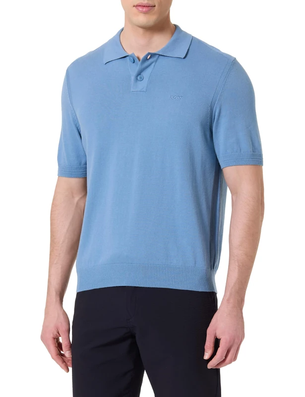 BOSS Men's Asac_P 10259532 01 Knitted_Sweater, Open Blue462,