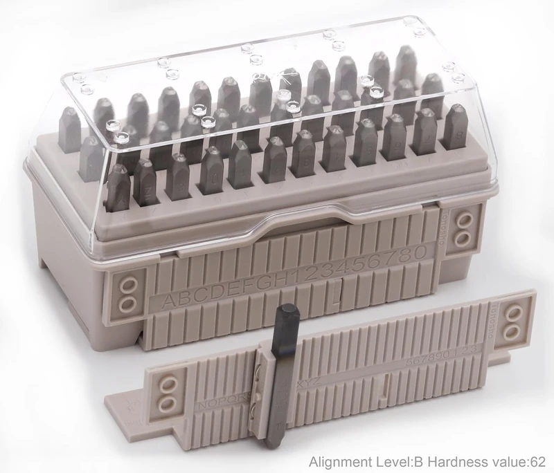 Make Your Letters Align More neatly. 36-Piece Number & Capital Letter Stamp Set (A-Z & 0-9) - 1/8" (3mm) Punch for Imprinting on Metal, Plastic, Wood,Hardness HRC 62