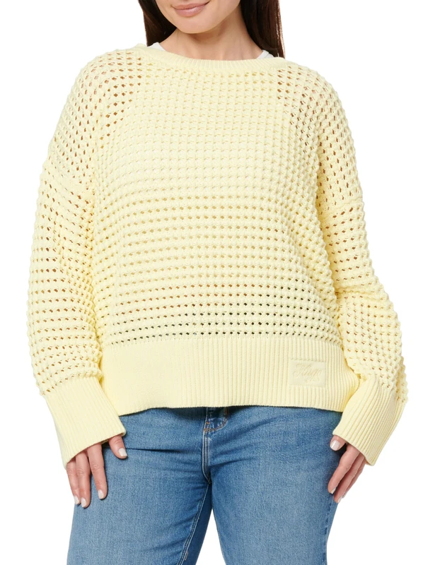 HUGO Women's Sumeria_B 10270956 01 Knitted_Sweater, Light/Pastel Yellow742,