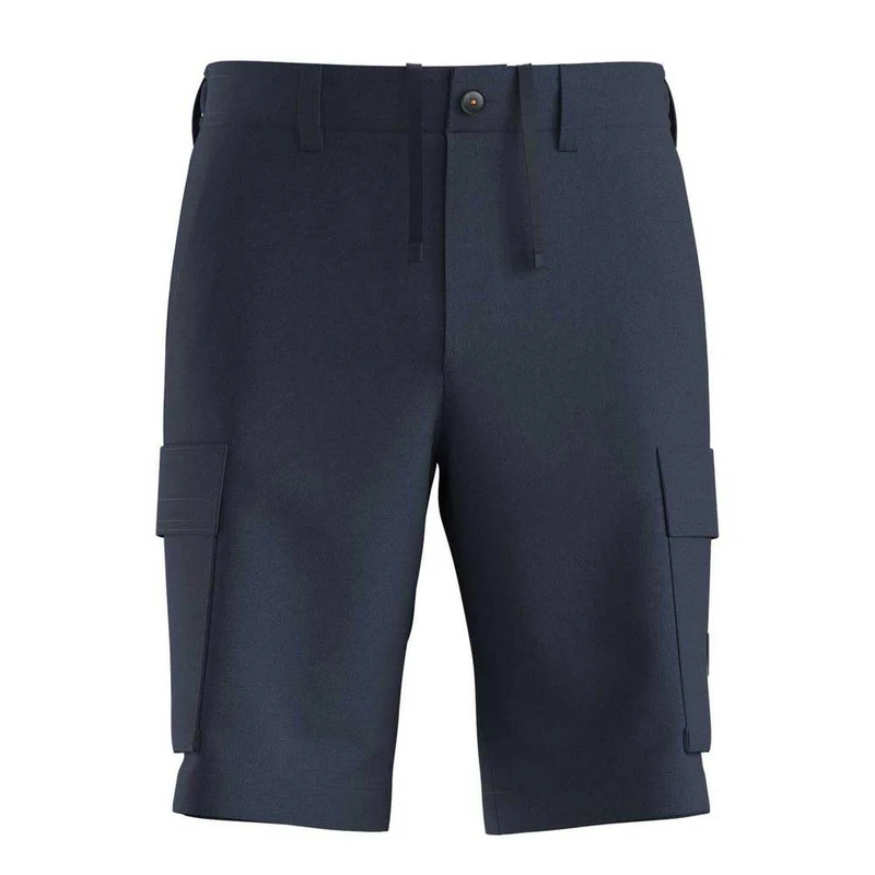 BOSS Mens Sisla 9 Cargo Shorts Regular Fit Cargo Shorts Linen Mix, Dark Blue404, 25