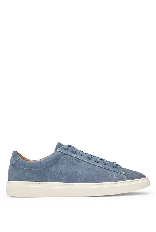 BOSS Mens Kieran Tenn Suede Trainers with Rubber Outsole Size 11