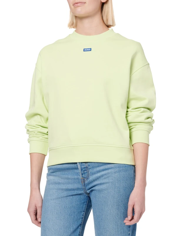 HUGO Women's Delessa_B_1 10249110 01 Sweatshirt, Bright Green329, XL