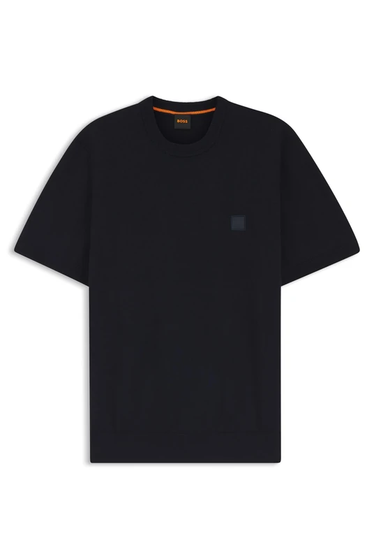 BOSS Mens Kanache Knit T-Shirt in Cotton and Cashmere