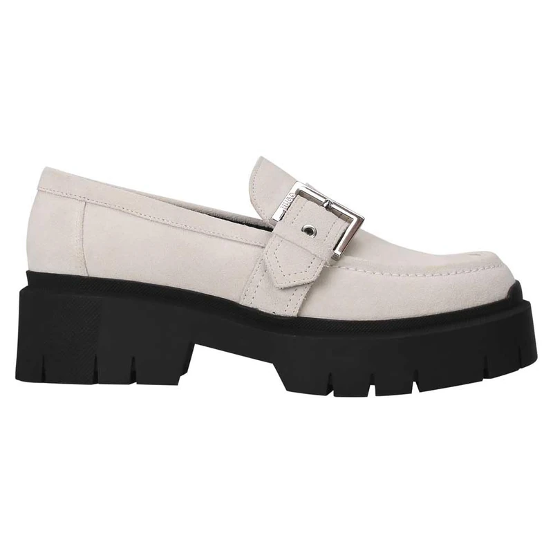 HUGO Women's Kris_Loafer_BKSD Moccasin_Woman, Natural, 9 UK