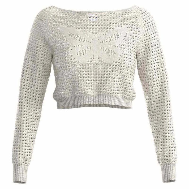 HUGO Women's Summery_B 10270937 02 Knitted_Sweater, Open White110,