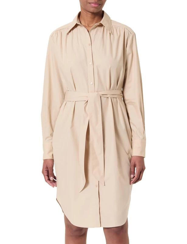 BOSS Women's C_Delegant_1 10254946 01 Dresses, Open Beige287,