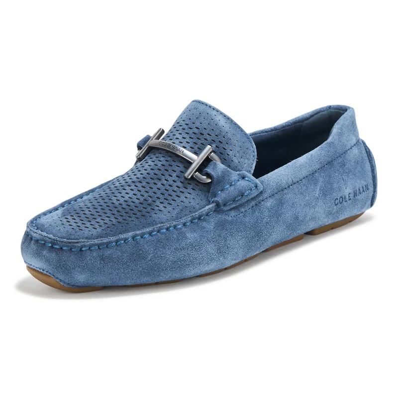 Cole Haan Men's Grand Laser Bit Driver Driving Style Loafer, Big Dipper Suede/G, 8.5 UK